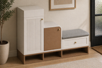 Sculta Entryway Shoe Cabinet with Seating