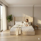 Sculta Aura Upholstered Bed with Panel Headboard