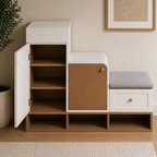 Sculta Entryway Shoe Cabinet with Seating