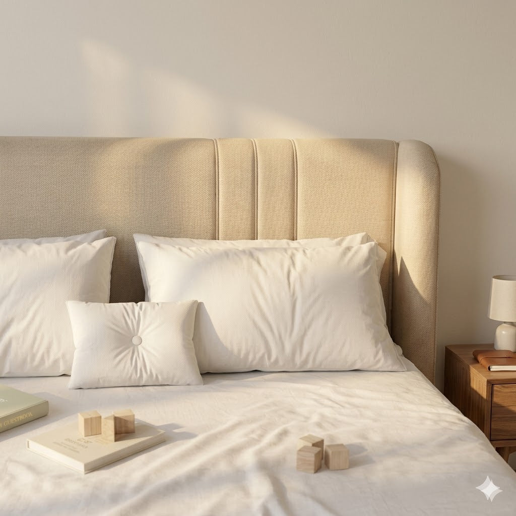 Sculta Aura Upholstered Bed with Panel Headboard
