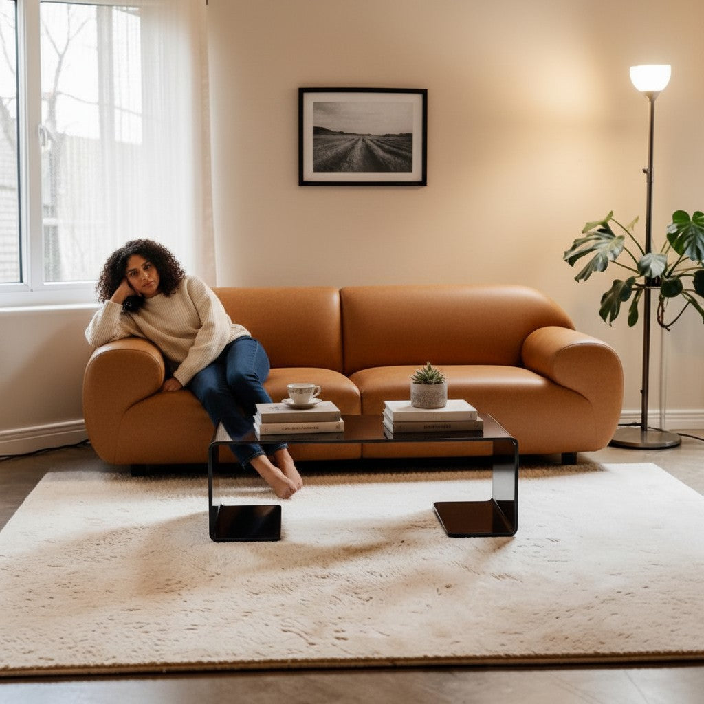 Nova Modern Leather Sofa