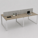 Vyra Series – 4-Seater Workstation Cluster