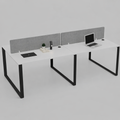 Vyra Series – 4-Seater Workstation Cluster