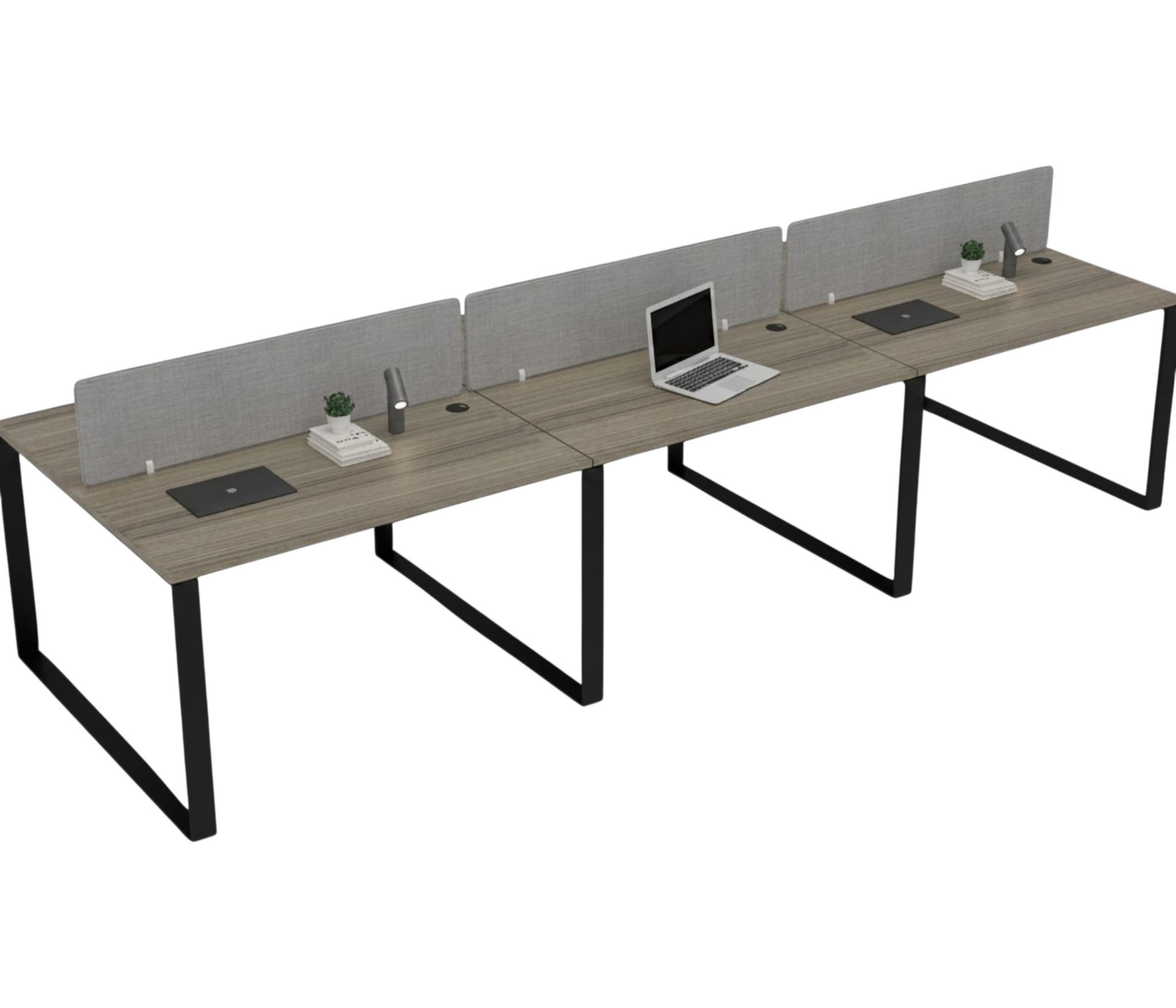 Vyra Series – 6-Seater Workstation Cluster