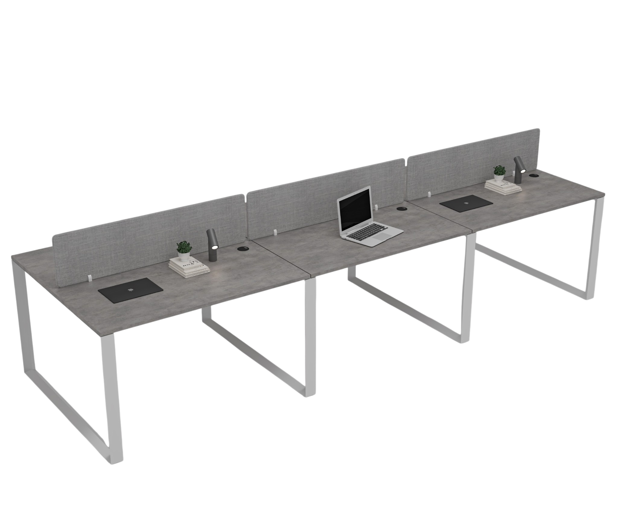 Vyra Series – 6-Seater Workstation Cluster