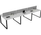 Vyra Series – 6-Seater Workstation Cluster