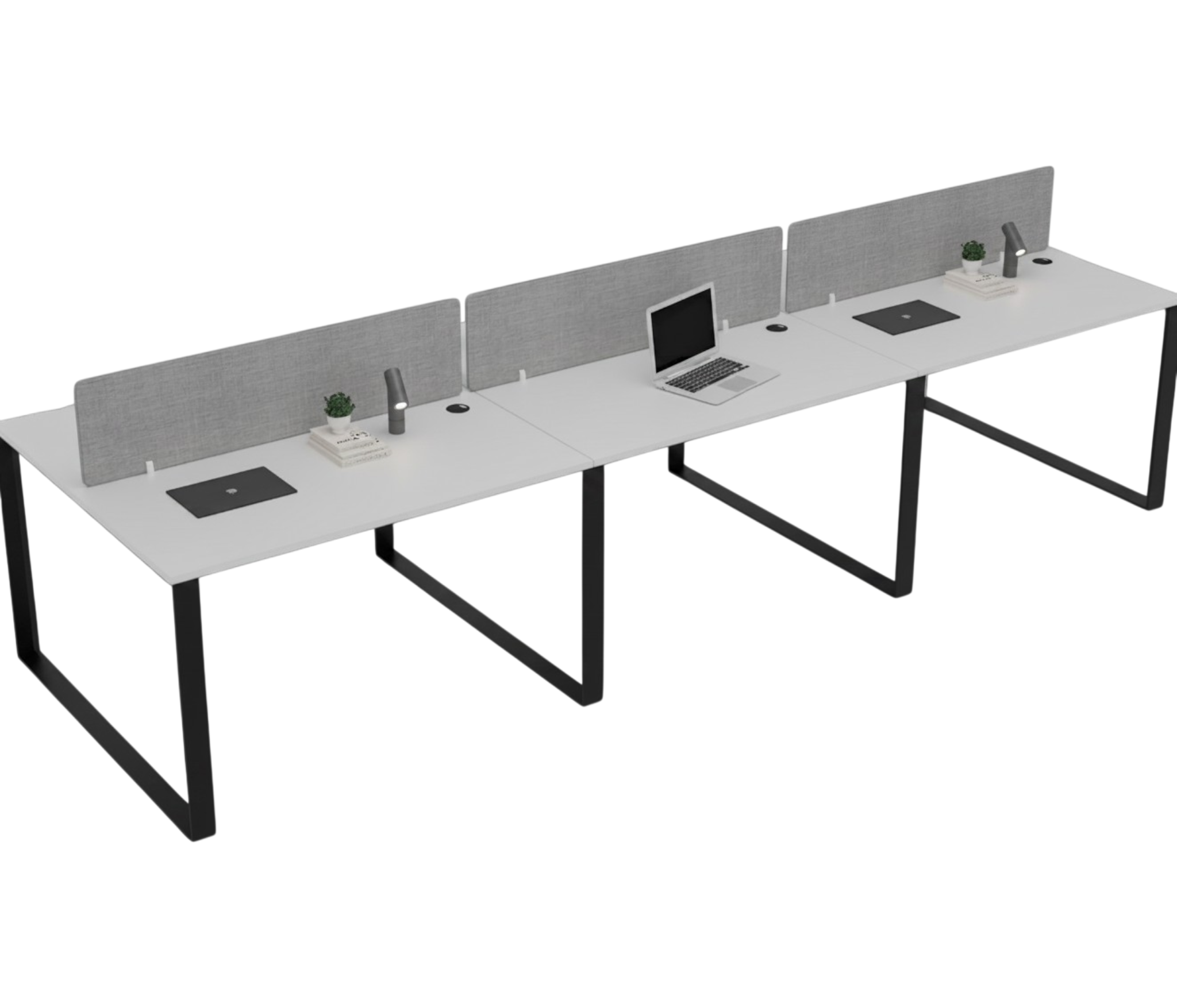 Vyra Series – 6-Seater Workstation Cluster