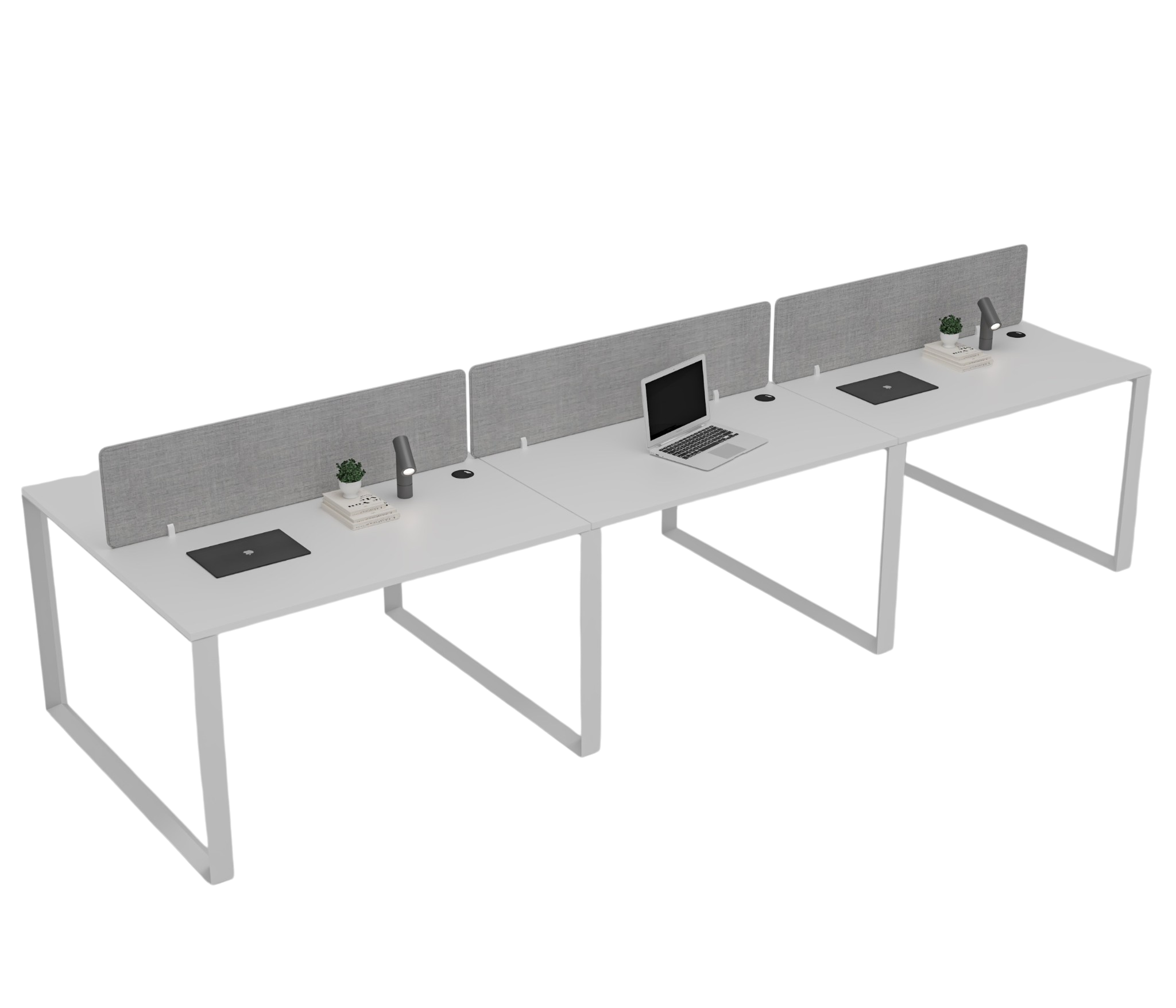 Vyra Series – 6-Seater Workstation Cluster