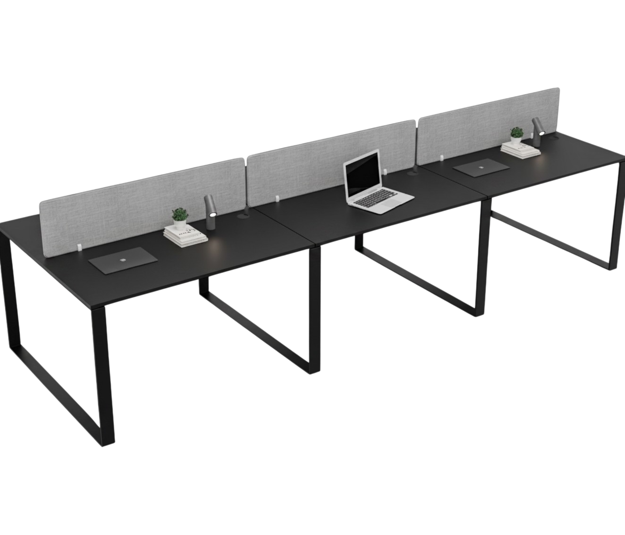 Vyra Series – 6-Seater Workstation Cluster