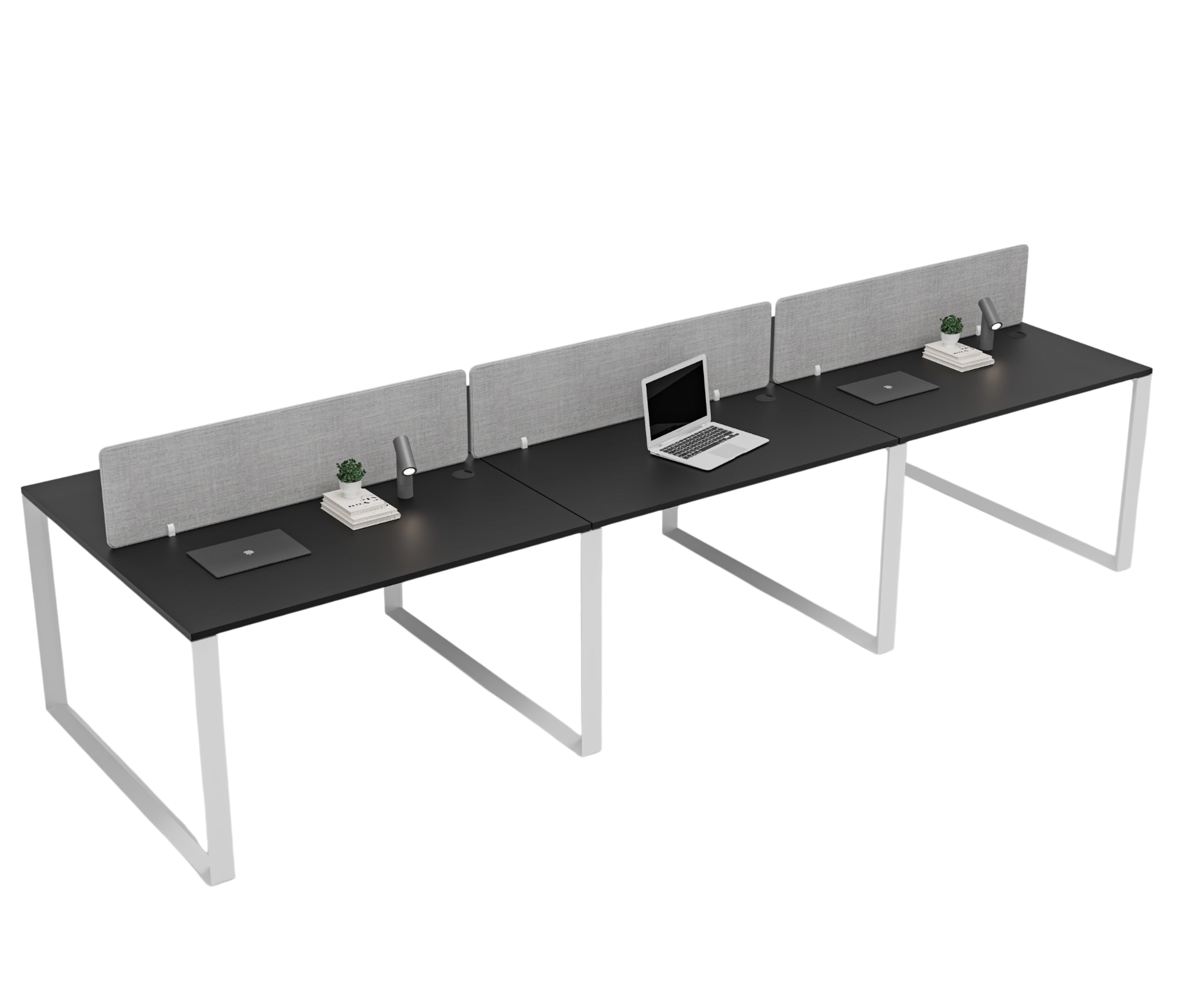Vyra Series – 6-Seater Workstation Cluster