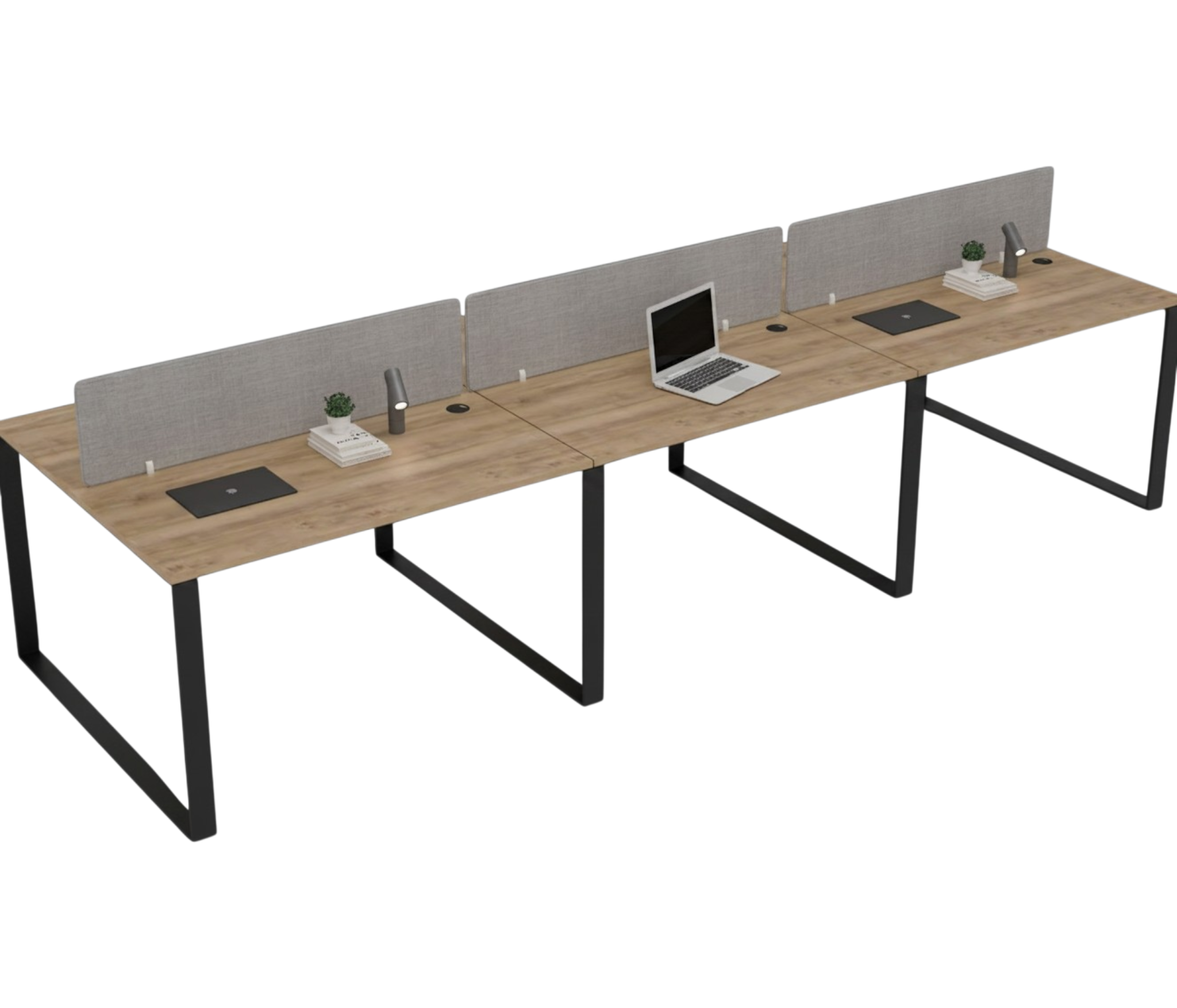 Vyra Series – 6-Seater Workstation Cluster