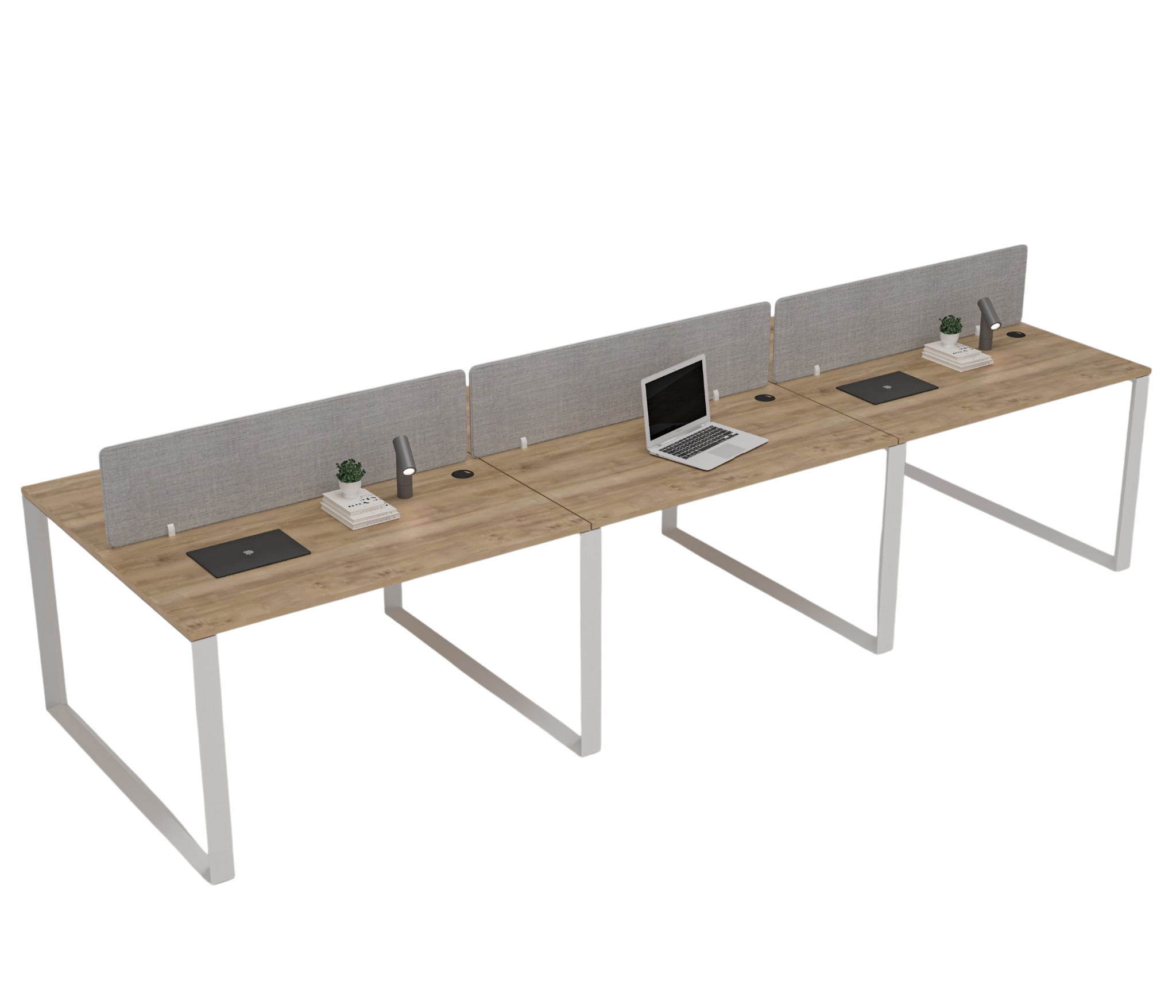 Vyra Series – 6-Seater Workstation Cluster