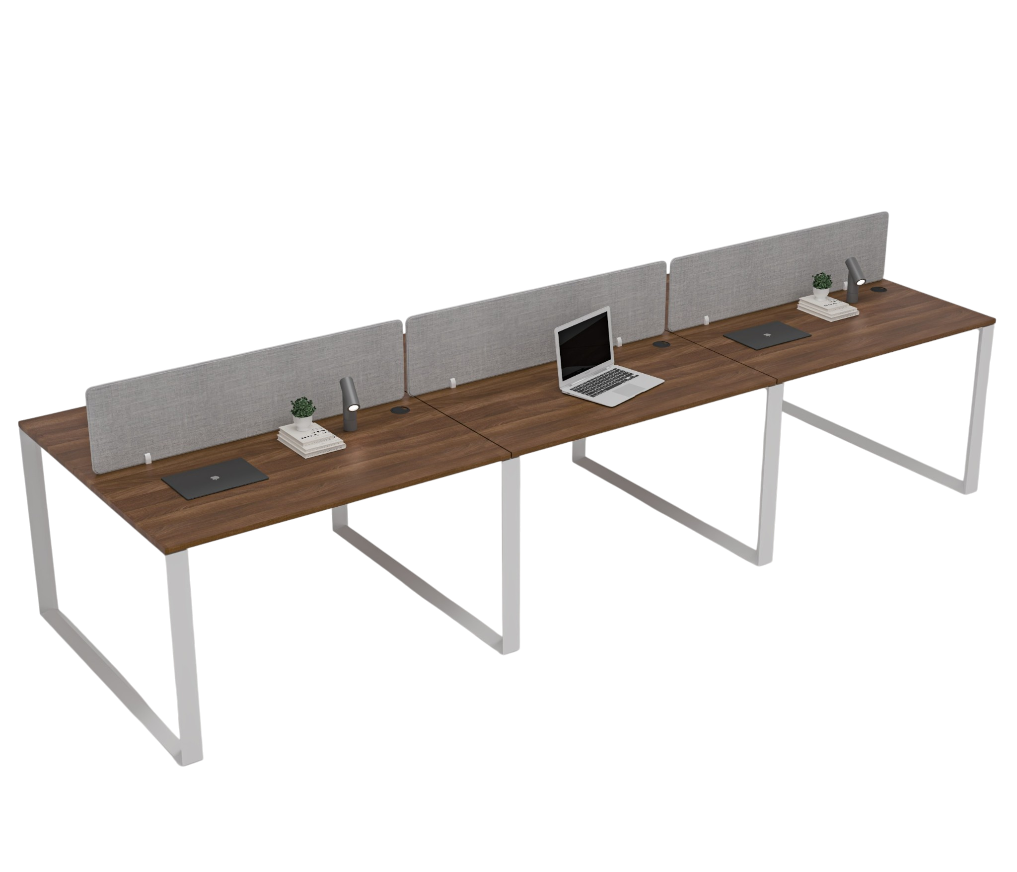 Vyra Series – 6-Seater Workstation Cluster