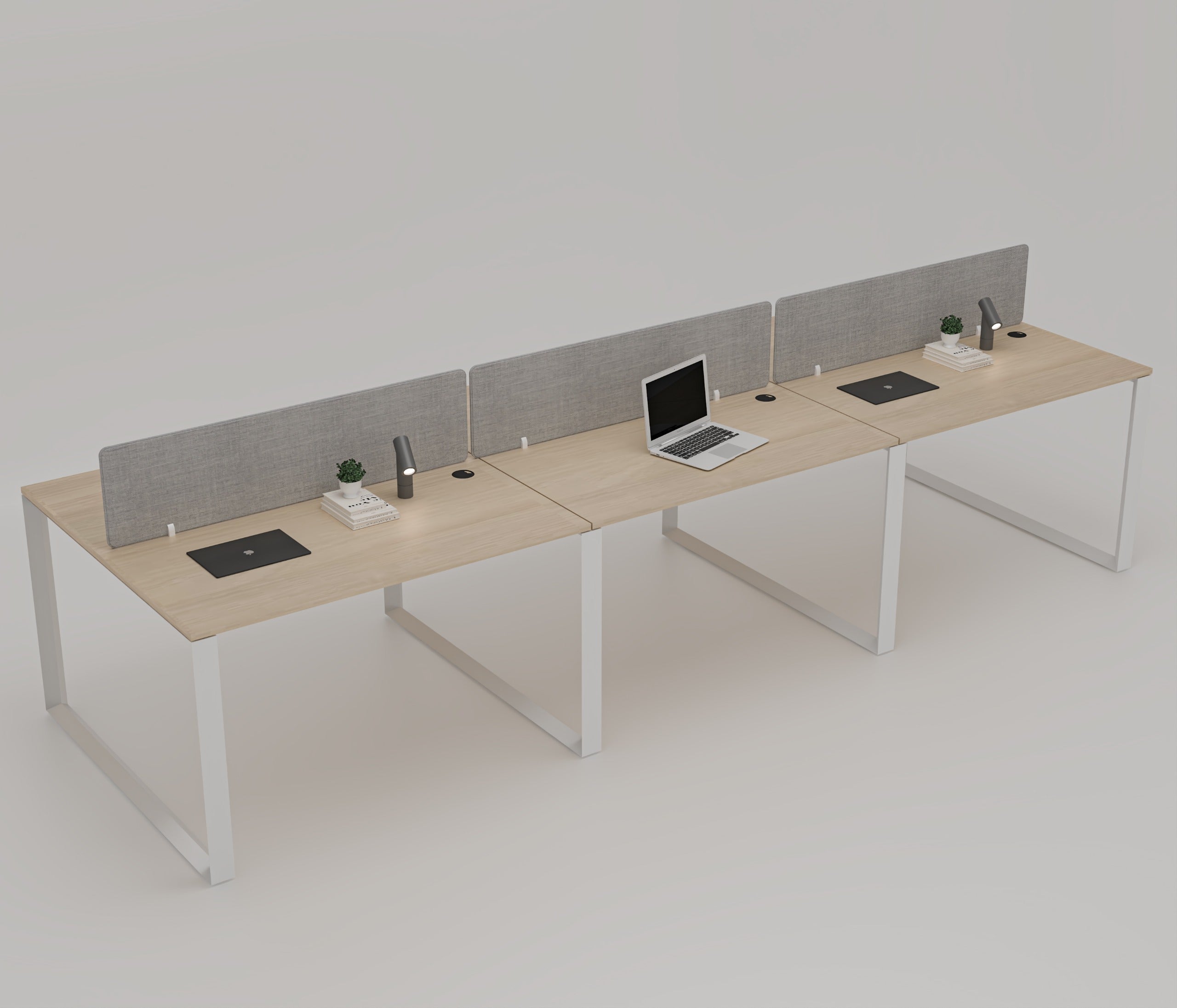 Vyra Series – 6-Seater Workstation Cluster