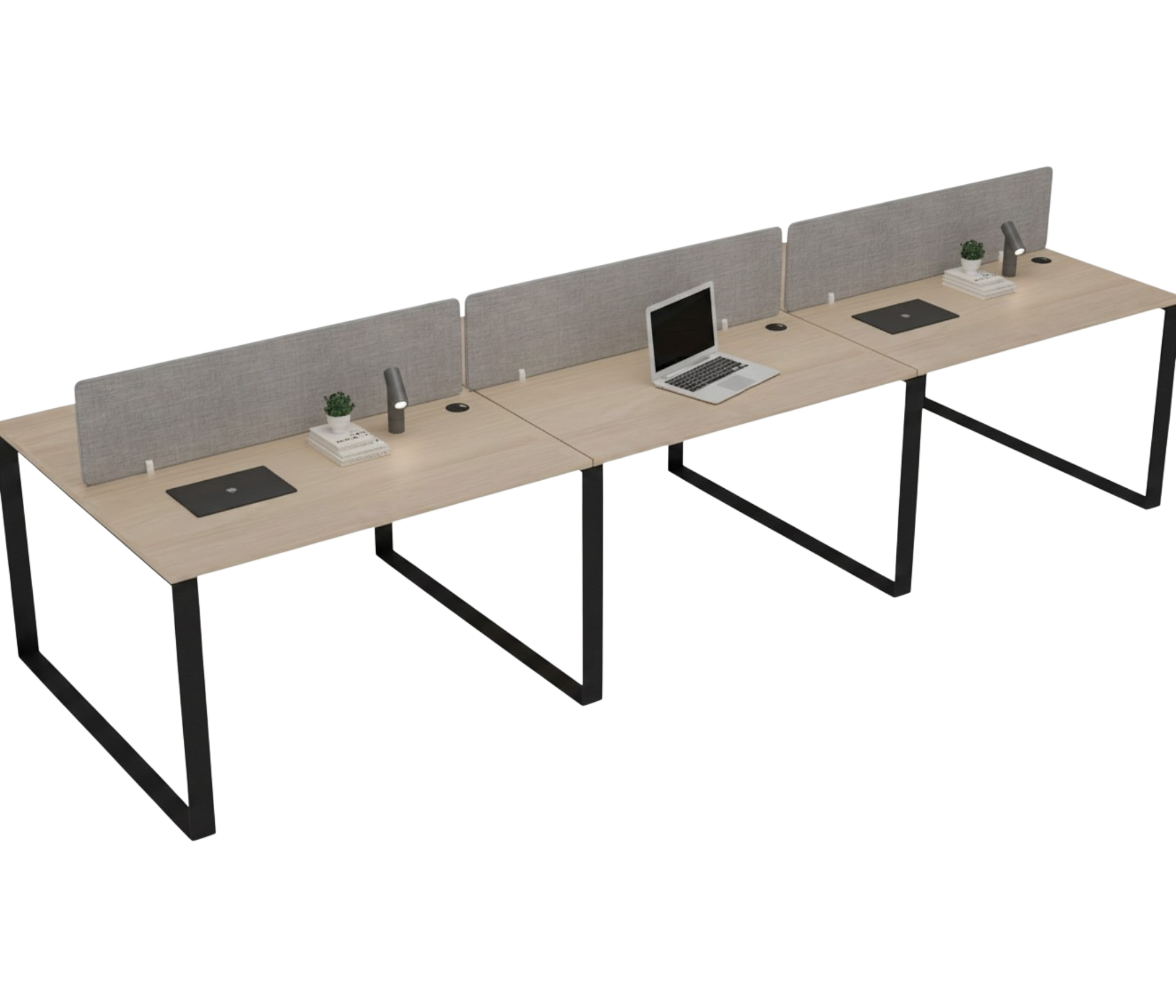 Vyra Series – 6-Seater Workstation Cluster