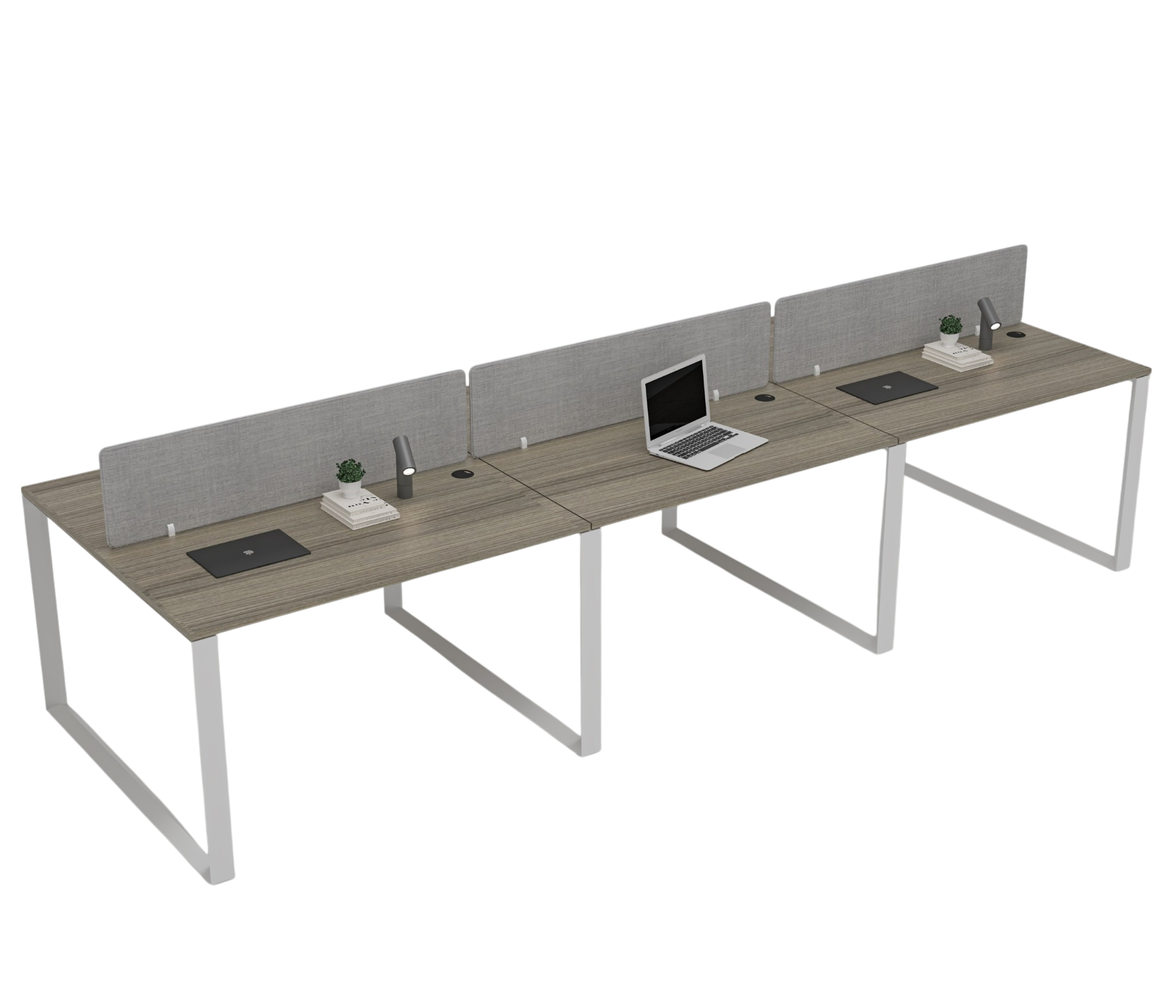 Vyra Series – 6-Seater Workstation Cluster