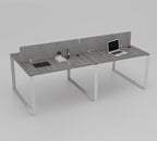 Vyra Series – 4-Seater Workstation Cluster
