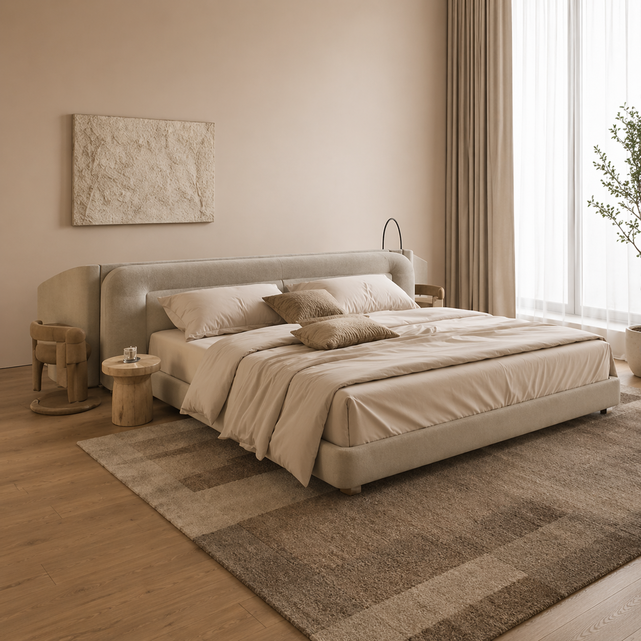 Sculta Aura Bed with Integrated Desk
