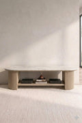 Sculta Aura Fluted Marble TV Console