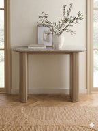 Sculta Aura Fluted Marble Console Table