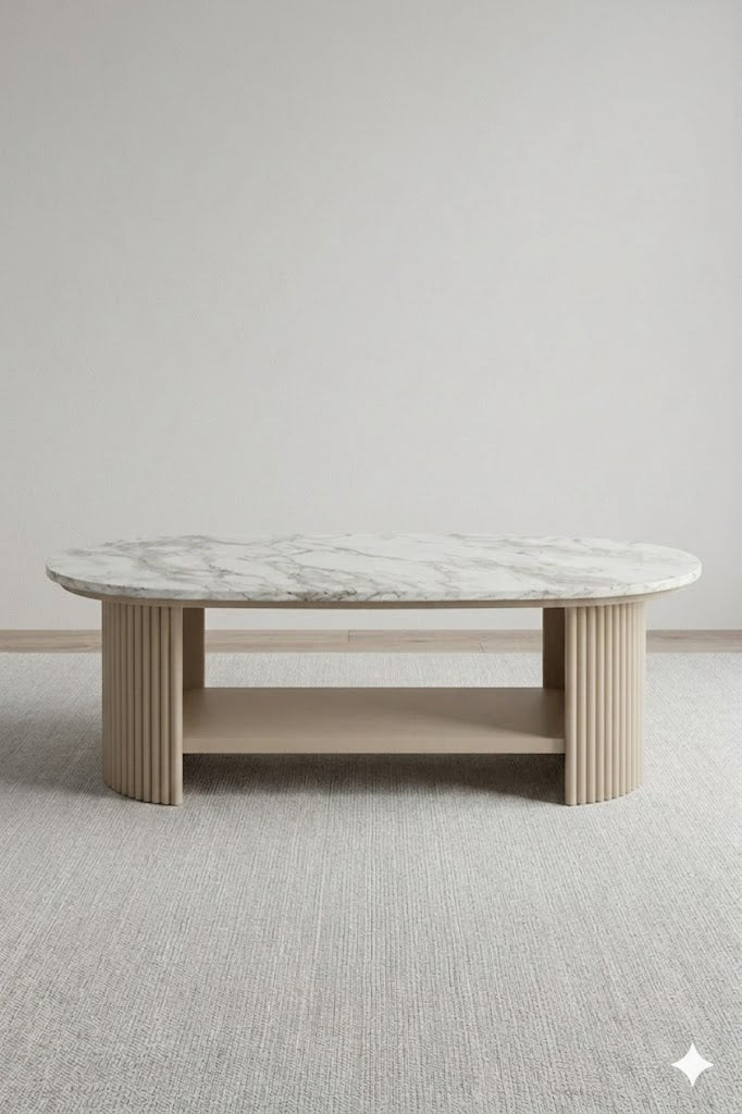 Aura Fluted Marble Centre Table