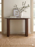 Sculta Aura Fluted Marble Console Table