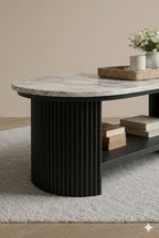 Aura Fluted Marble Centre Table