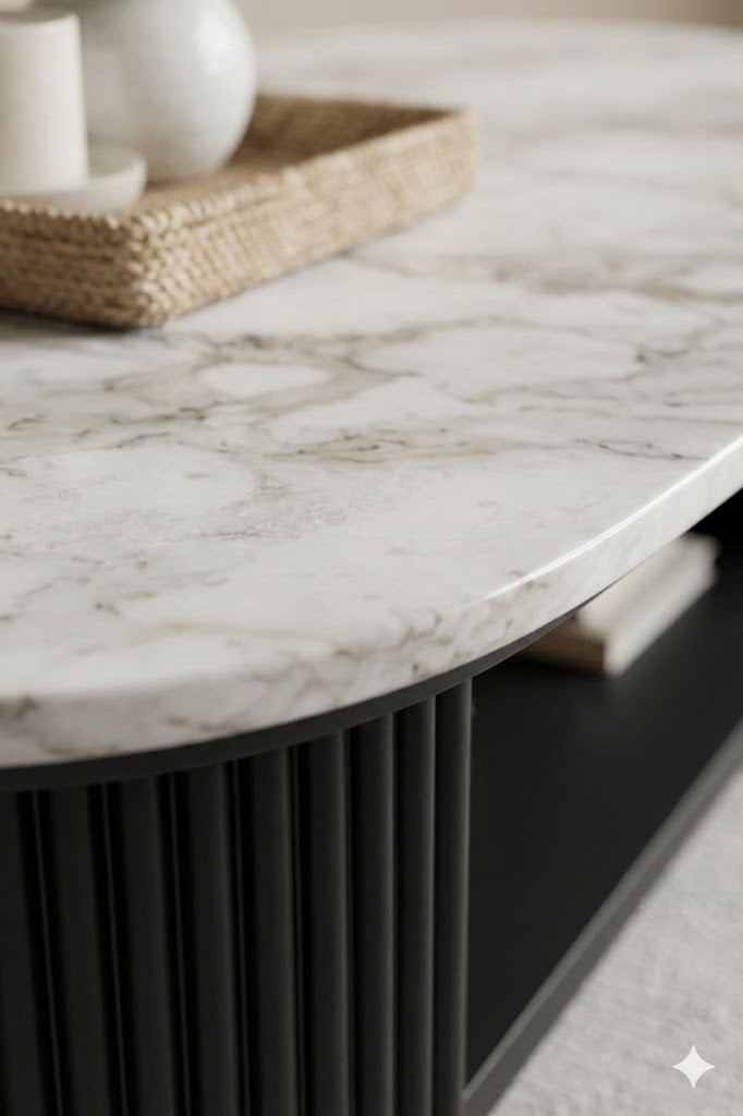 Aura Fluted Marble Centre Table
