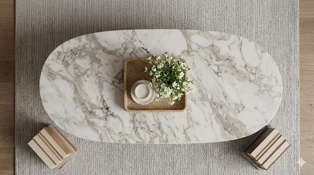 Aura Fluted Marble Centre Table
