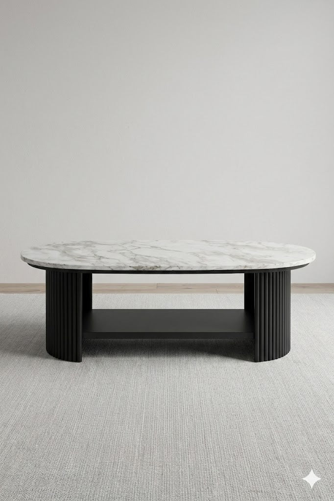 Aura Fluted Marble Centre Table