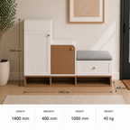 Sculta Entryway Shoe Cabinet with Seating