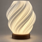Fractal Bloom 3D printed lamp: close-up of the 3D printed texture