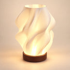 Halo Vase 3D printed table lamp (15 cm) on a neutral studio background