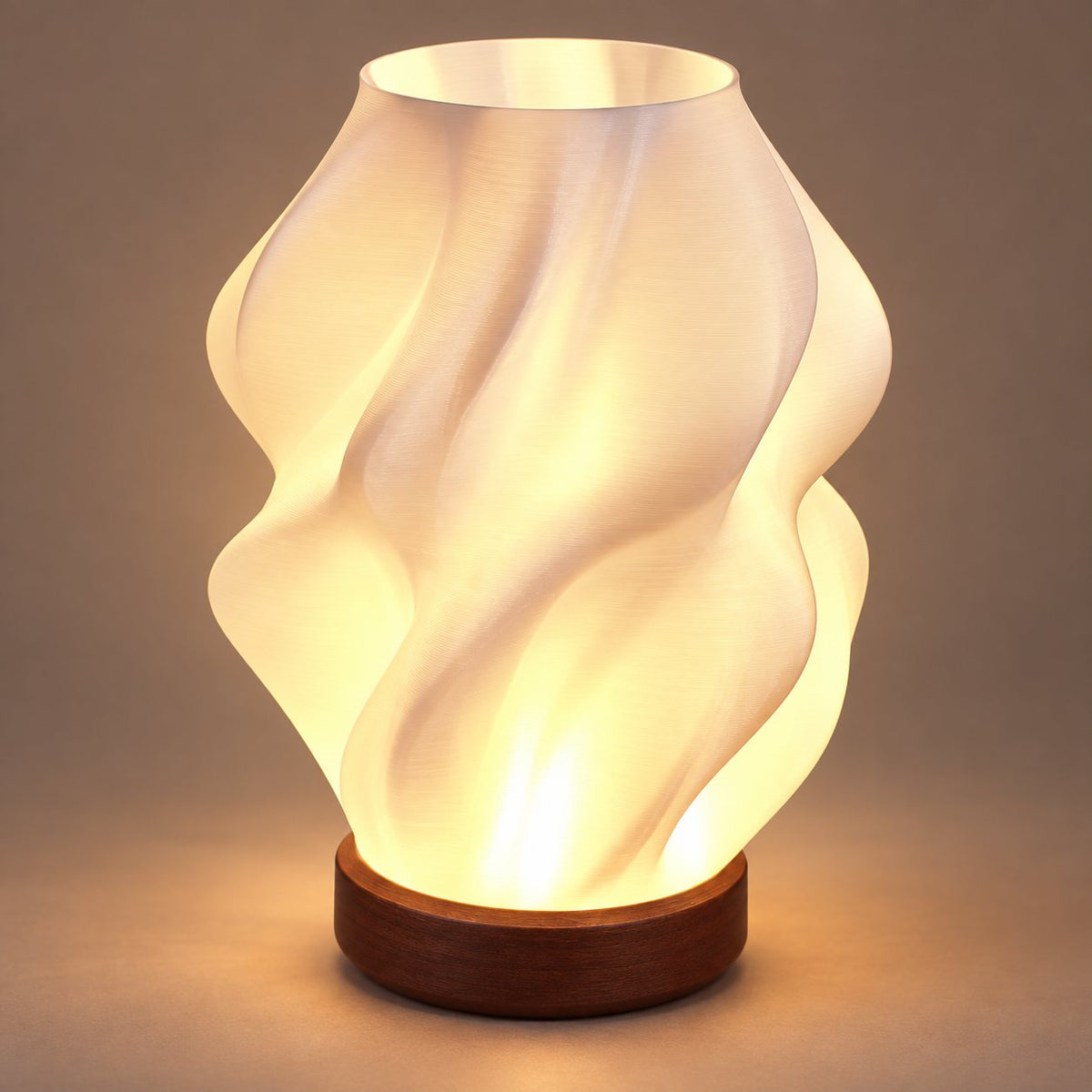 Halo Vase 3D printed lamp: close-up of the 3D printed texture