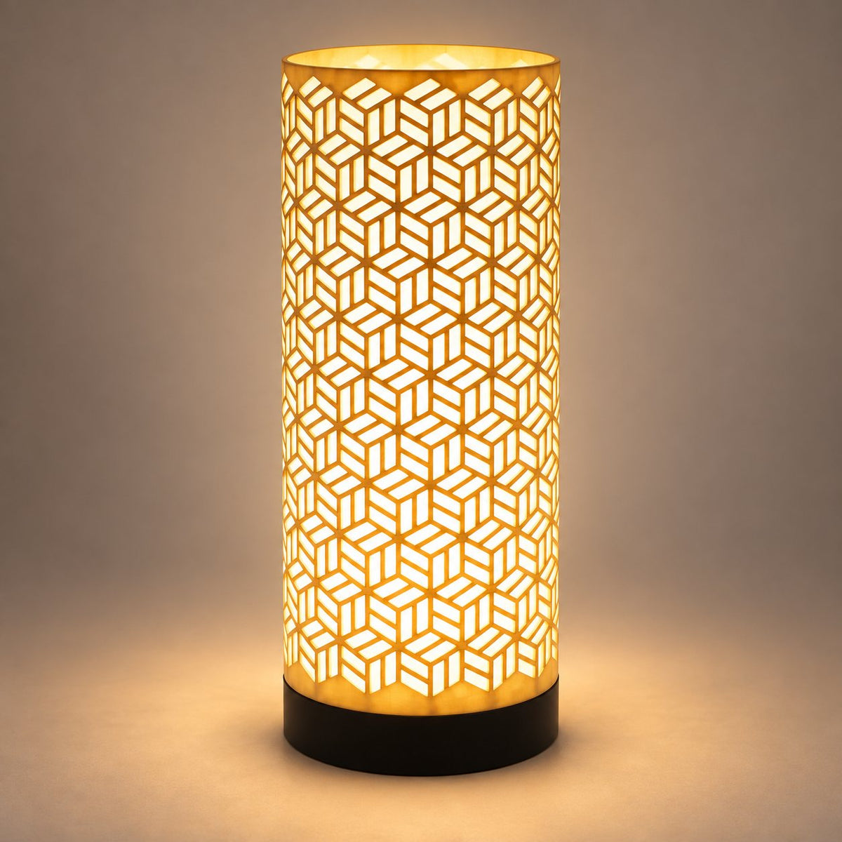 HexaLume 3D printed table lamp (22 cm) on a neutral studio background