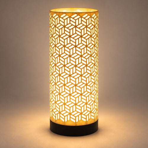 HexaLume 3D printed table lamp (22 cm) on a neutral studio background