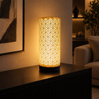 HexaLume 3D printed table lamp (22 cm) styled in a UAE home interior