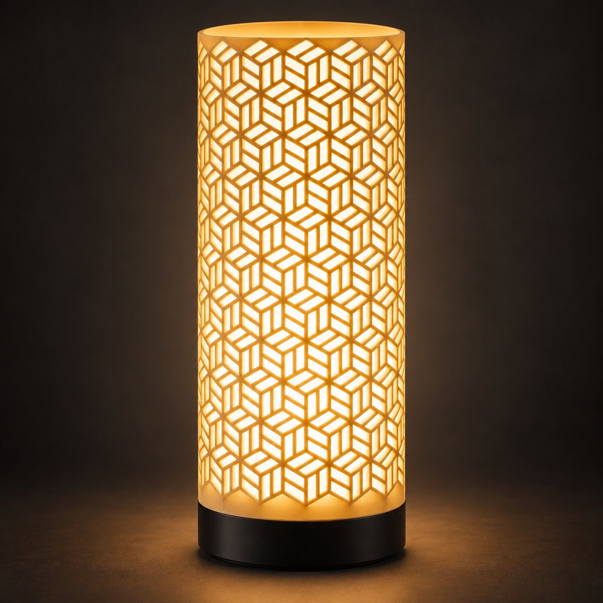 HexaLume 3D printed lamp: close-up of the 3D printed texture