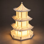 Jade Pavilion 3D printed table lamp (40 cm) on a neutral studio background