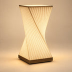 Twistora 3D printed table lamp (18 cm) on a neutral studio background