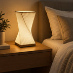 Twistora 3D printed table lamp (18 cm) styled in a UAE home interior