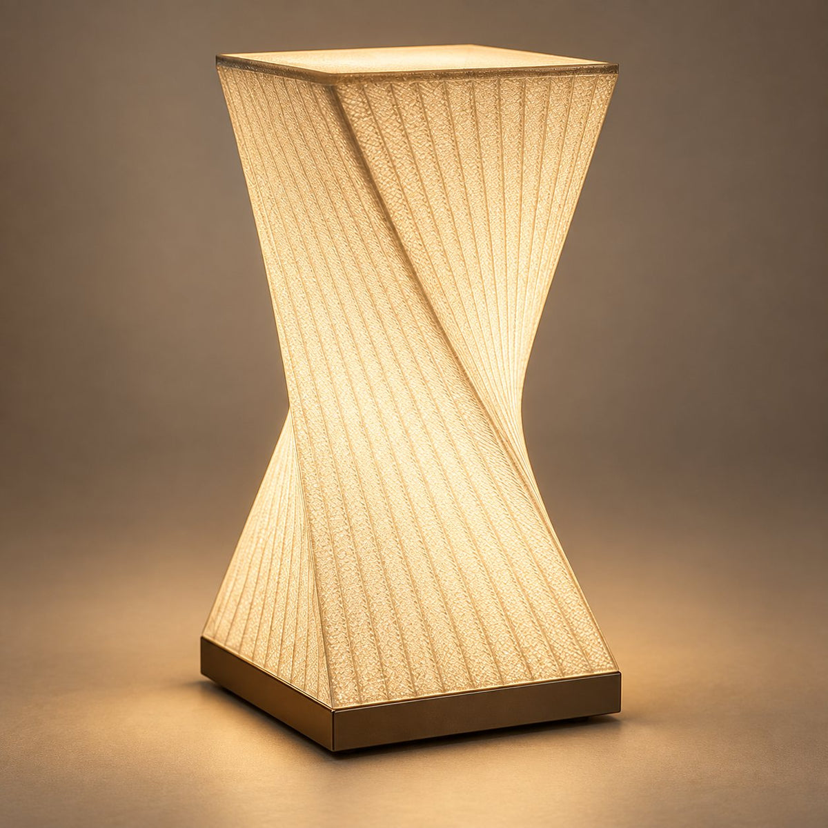 Twistora 3D printed lamp: close-up of the 3D printed texture