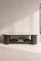 Sculta Aura Fluted Marble TV Console
