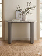 Sculta Aura Fluted Marble Console Table