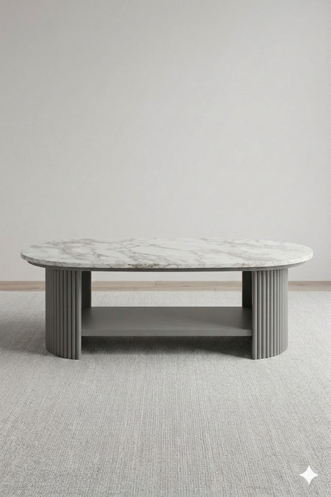 Aura Fluted Marble Centre Table