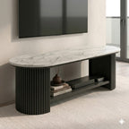 Sculta Aura Fluted Marble TV Console