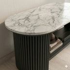 Sculta Aura Fluted Marble TV Console