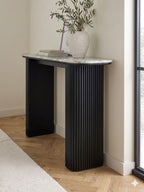 Sculta Aura Fluted Marble Console Table